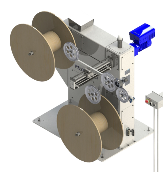 Dual Shafted Tower Style Take Up Machine for Reeling